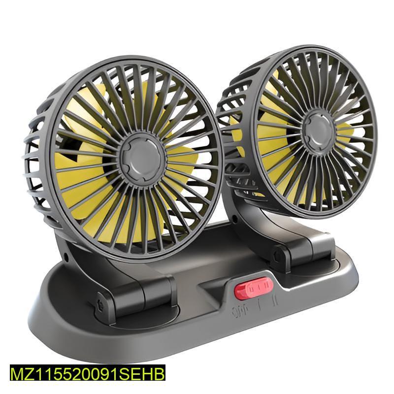 USB Rechargeable Dual Head Cooling Fan for Hot PAKISTAN SUMMER