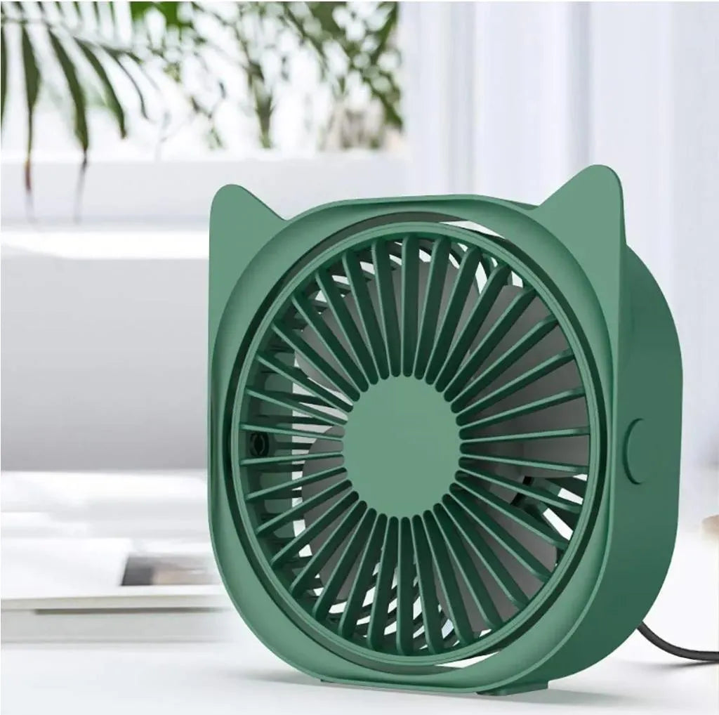 Portable Cat-Eye Desk Fan Pink Blue 2W