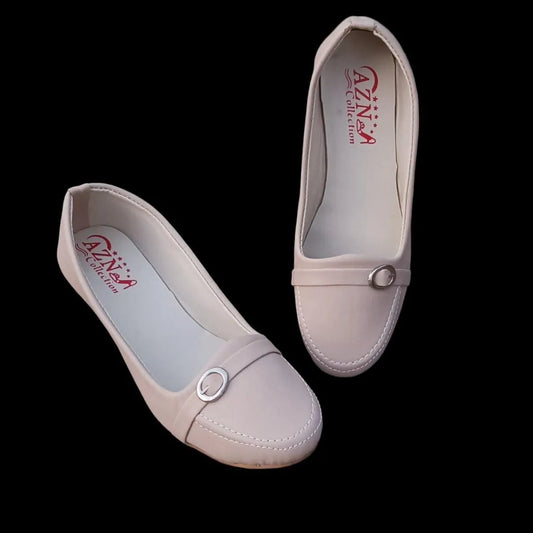 Off-White Rhinestone Slip-On Pumps for Women