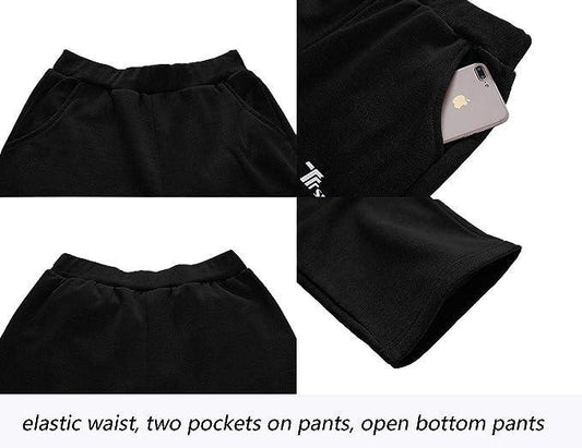Black Printed Track Suit 2-Piece Set for Men