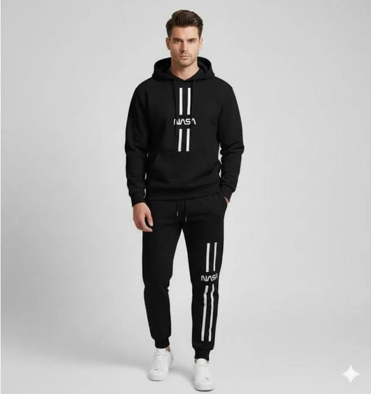 Black NASA Track Suit Hoodie & Joggers Set