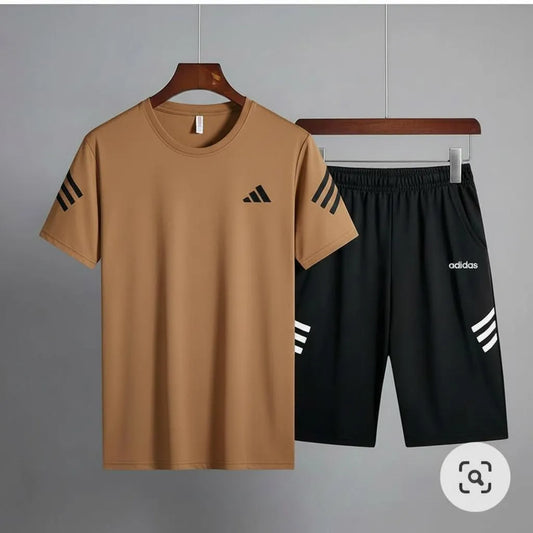Nikkar Tracksuit Brown Black Adidas Summer Set
