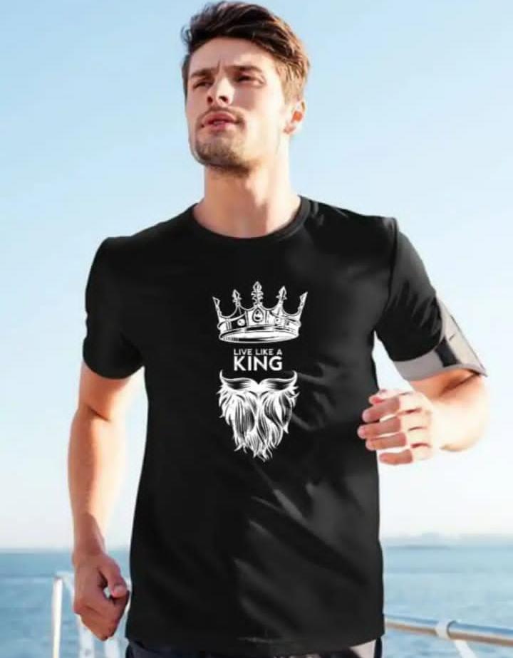 Men Polyester Printed Track Suit Black Live Like King