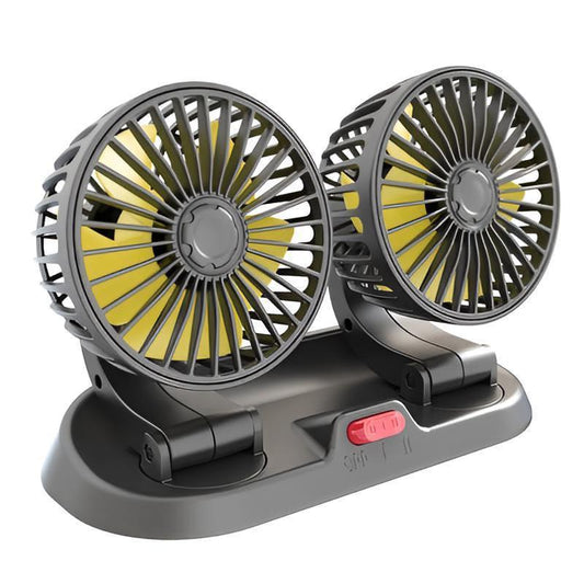 USB Rechargeable Dual Head Cooling Fan for Hot PAKISTAN SUMMER