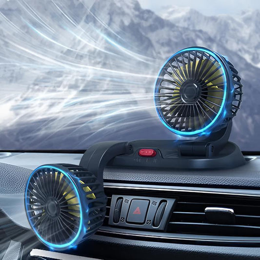 USB Rechargeable Dual Head Cooling Fan for Hot PAKISTAN SUMMER