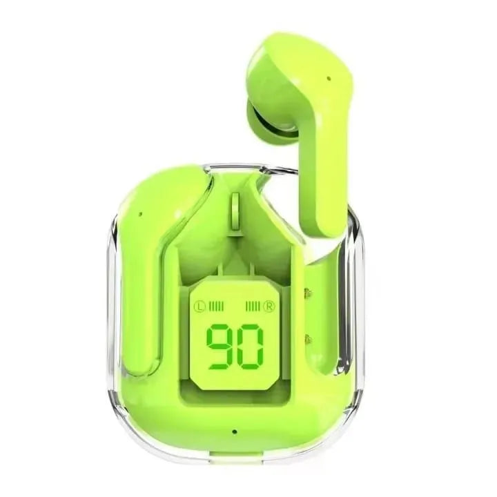 Stylish Blue Air31 Earbuds with Battery Display