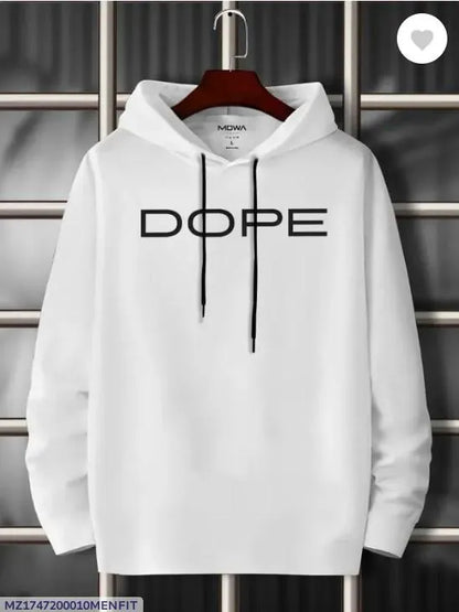 Men Cotton Hoodie DOPE Print White XL to XXL