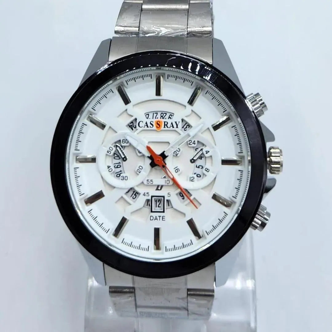 Men's Stainless Steel Chain Strap Watches Black Golden
