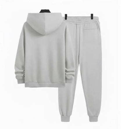 2 Pcs Men's Polyester Printed Hoodie Track Suit