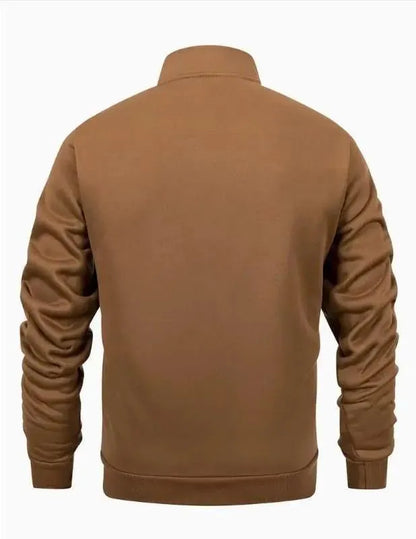 Men Mustard Polyester Zipper Track Suit Set