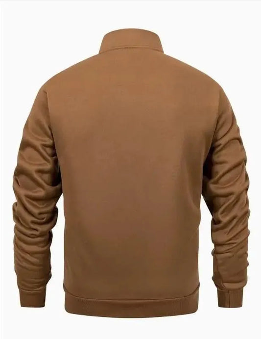 Men Mustard Polyester Zipper Track Suit Set
