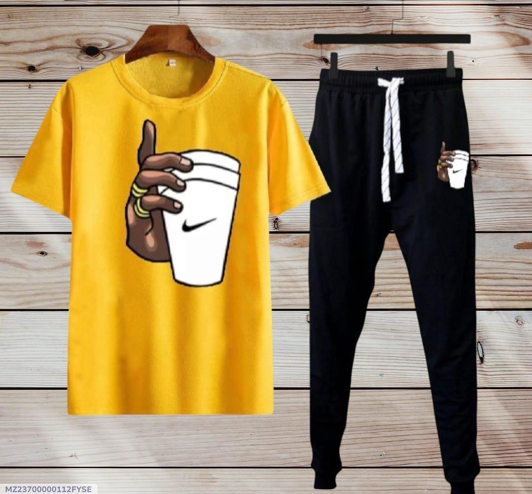Men's Dri Fit Track Suit Yellow Black