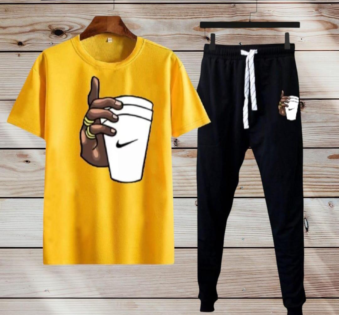 Men's Dri Fit Track Suit Yellow Black