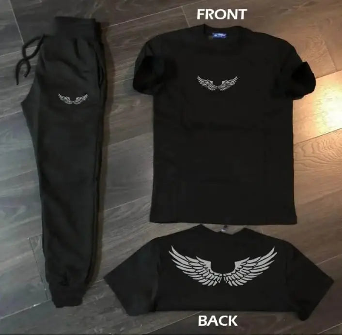 2 Pcs Men's Jersey Printed Track Suit