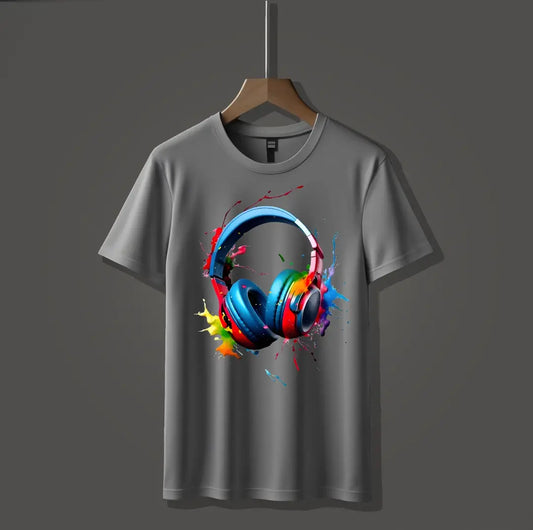 1 Pc Men's Cotton Printed T-Shirt