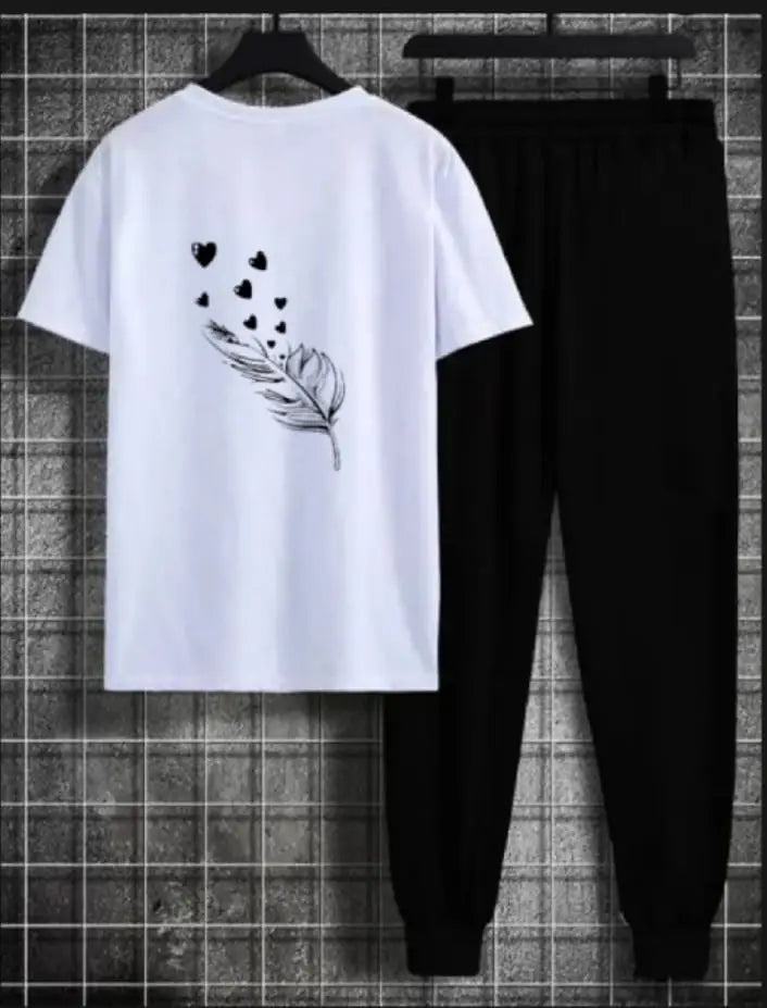 2 Pcs Women's Stitched Cotton Printed Tracksuit