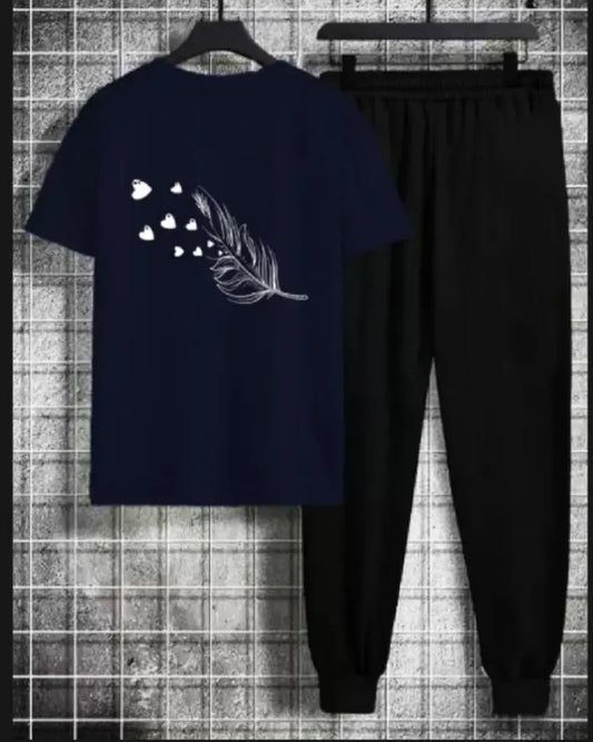 2 Pcs Women's Stitched Cotton Printed Tracksuit