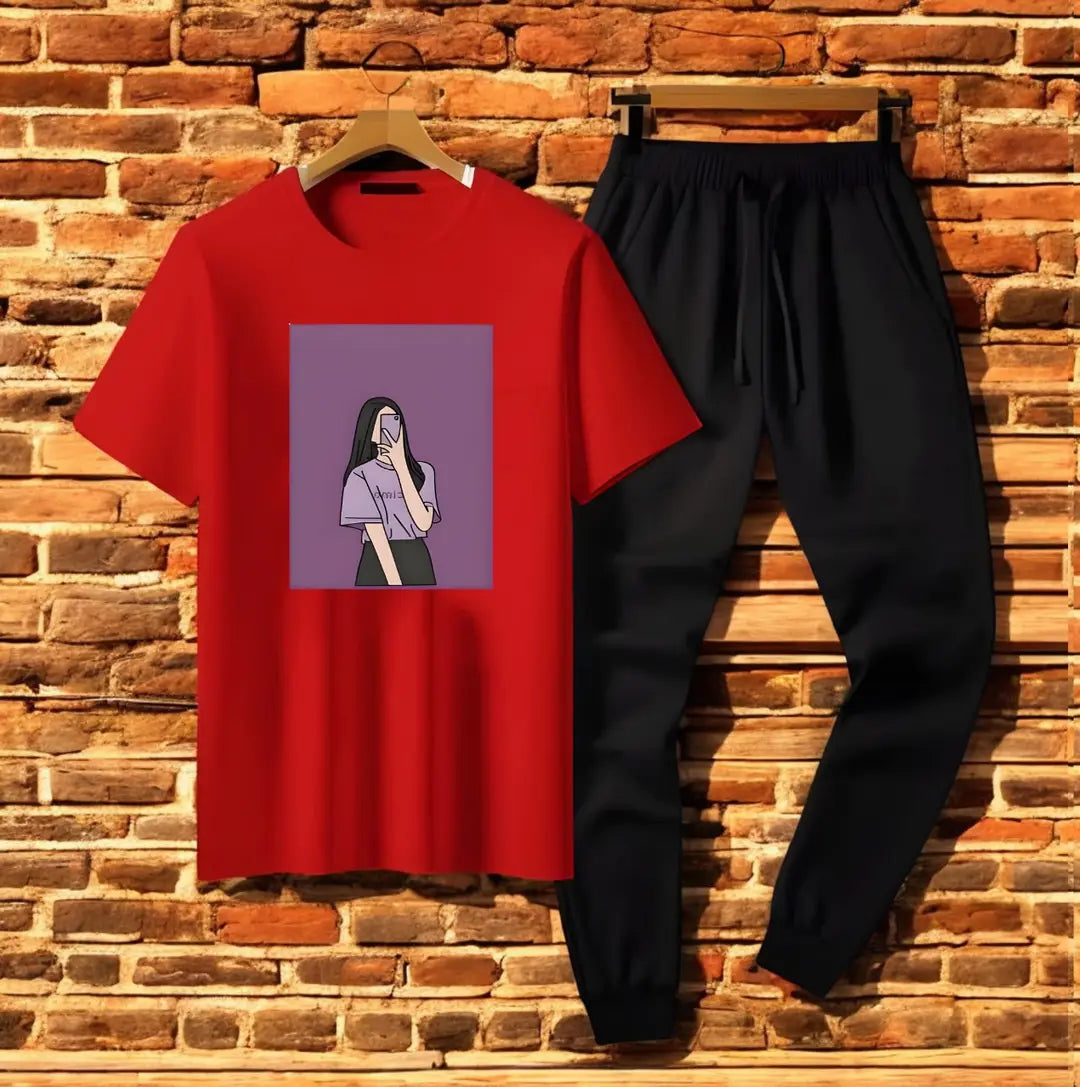 2 Pcs Women's Stitched Cotton Printed Tracksuit