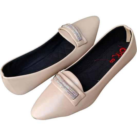 Women Synthetic Leather Formal Pumps Off White Size 7-10