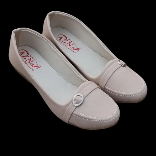 Off-White Rhinestone Slip-On Pumps for Women