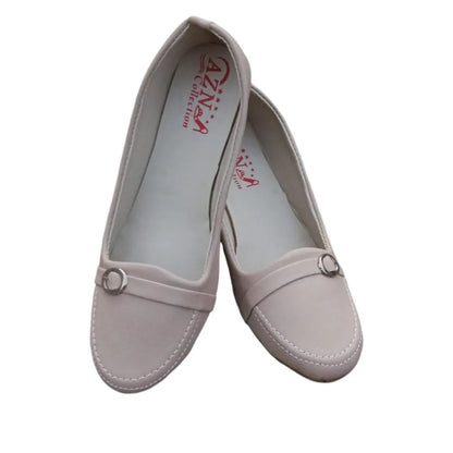 Off-White Rhinestone Slip-On Pumps for Women