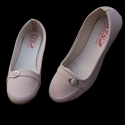 Off-White Rhinestone Slip-On Pumps for Women