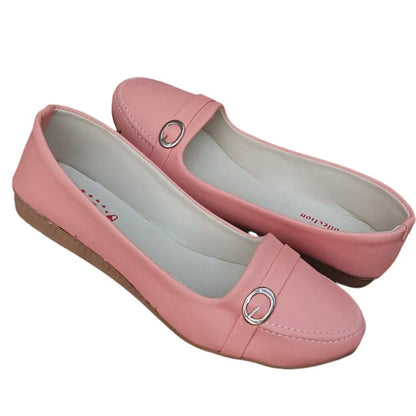 Pink Women's Synthetic Leather Loafers Size 6-11