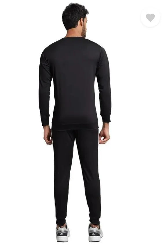 Men Dri Fit Black Track Suit 2 Pcs Slim Fit