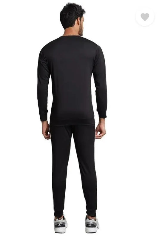 Men Dri Fit Black Track Suit 2 Pcs Slim Fit