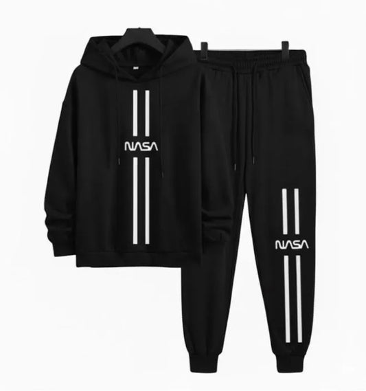 Black NASA Track Suit Hoodie & Joggers Set