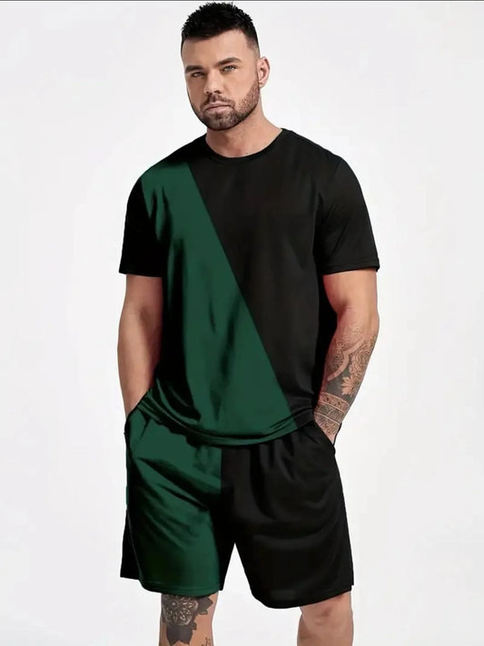 Men's Black Polyester Plain Track Suit