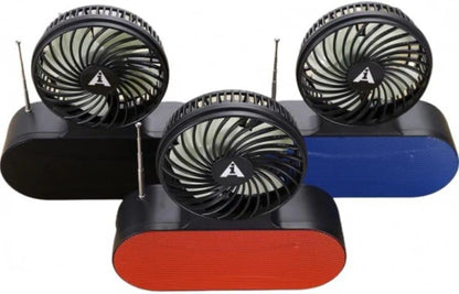Solar Fan with Music & LED Light for Outdoor Use