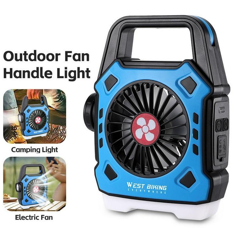 Rechargeable Outdoor Fan with Night Light & Handle
