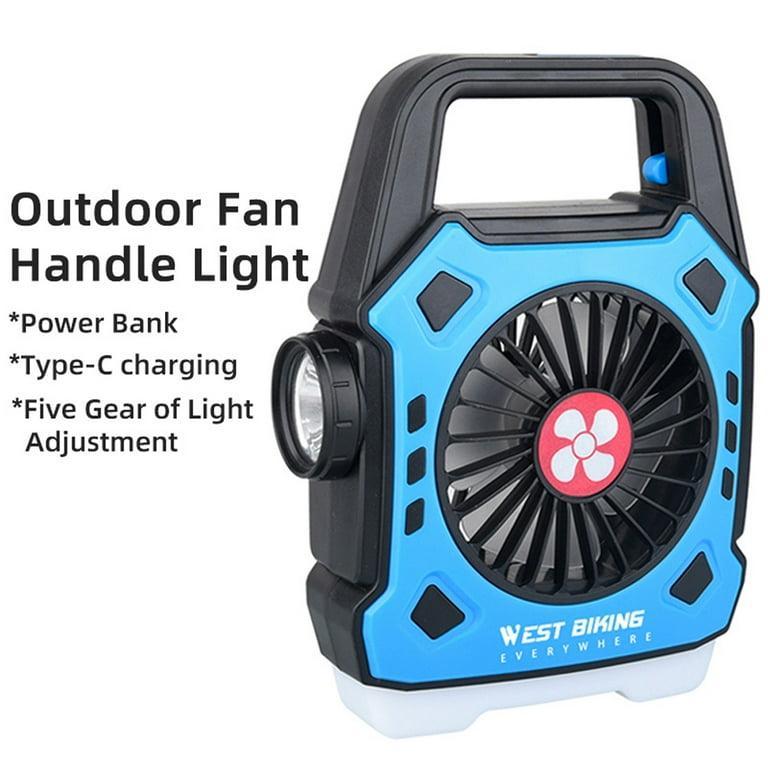 Rechargeable Outdoor Fan with Night Light & Handle