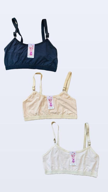Non-Padded Lightweight Bras for Teens Pack of 3
