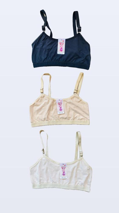 Non-Padded Lightweight Bras for Teens Pack of 3