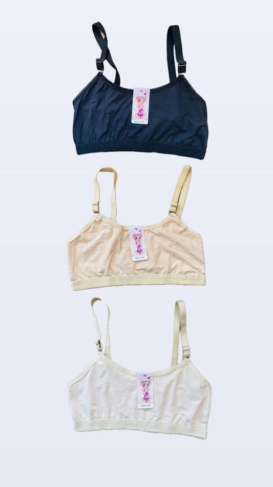 Non-Padded Lightweight Bras for Teens Pack of 3