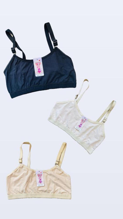 Non-Padded Lightweight Bras for Teens Pack of 3