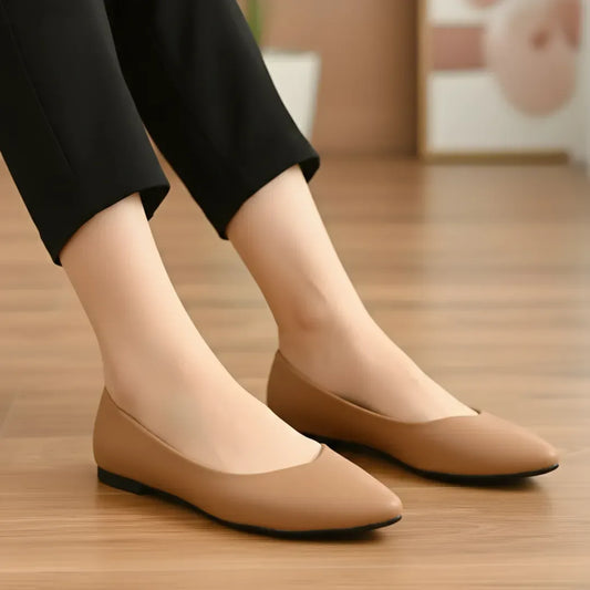 Mustard Flat Heels for Women Comfortable Walk