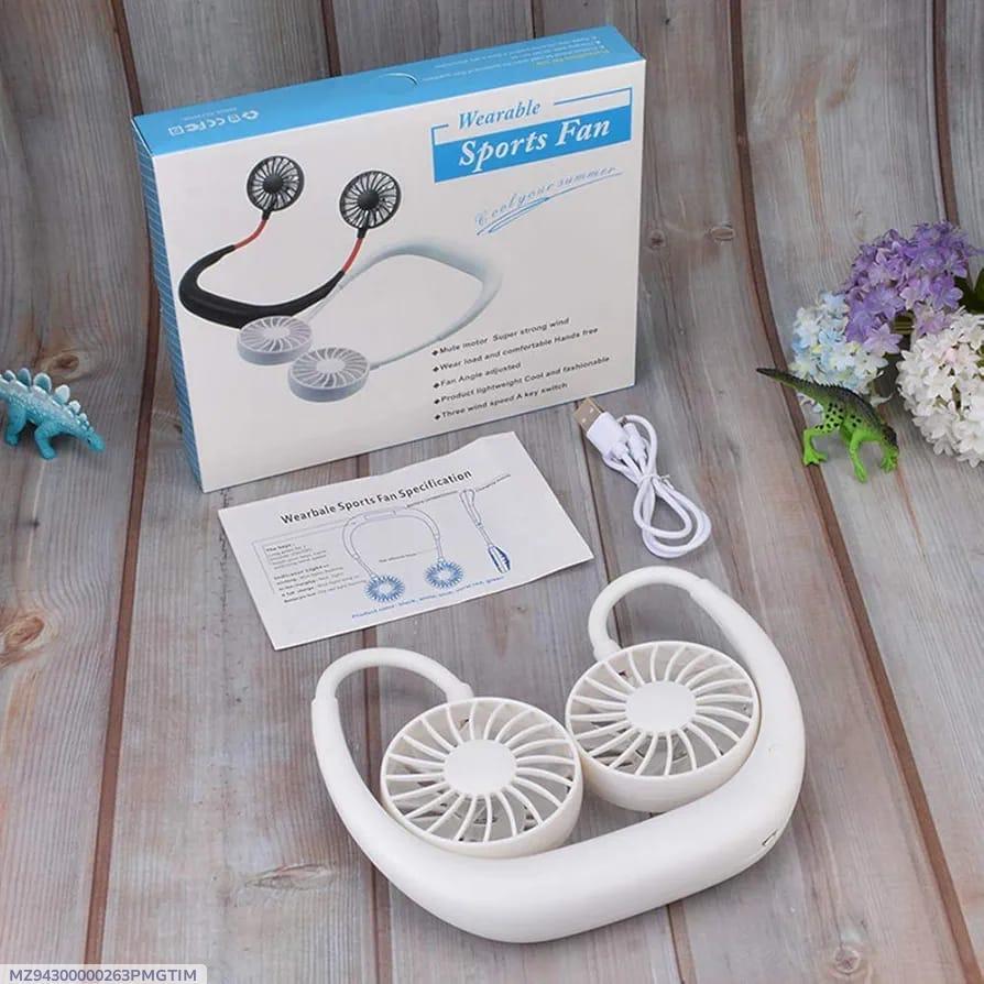 Portable USB Neck Fan White 3cm ABS
