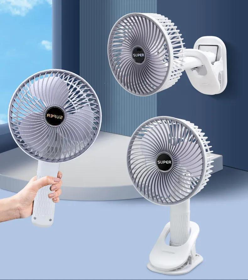 Rechargeable White ABS Fan for Hot Weather