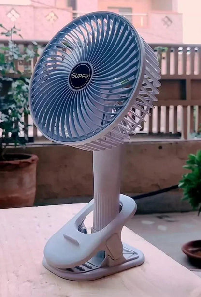 Rechargeable White ABS Fan for Hot Weather