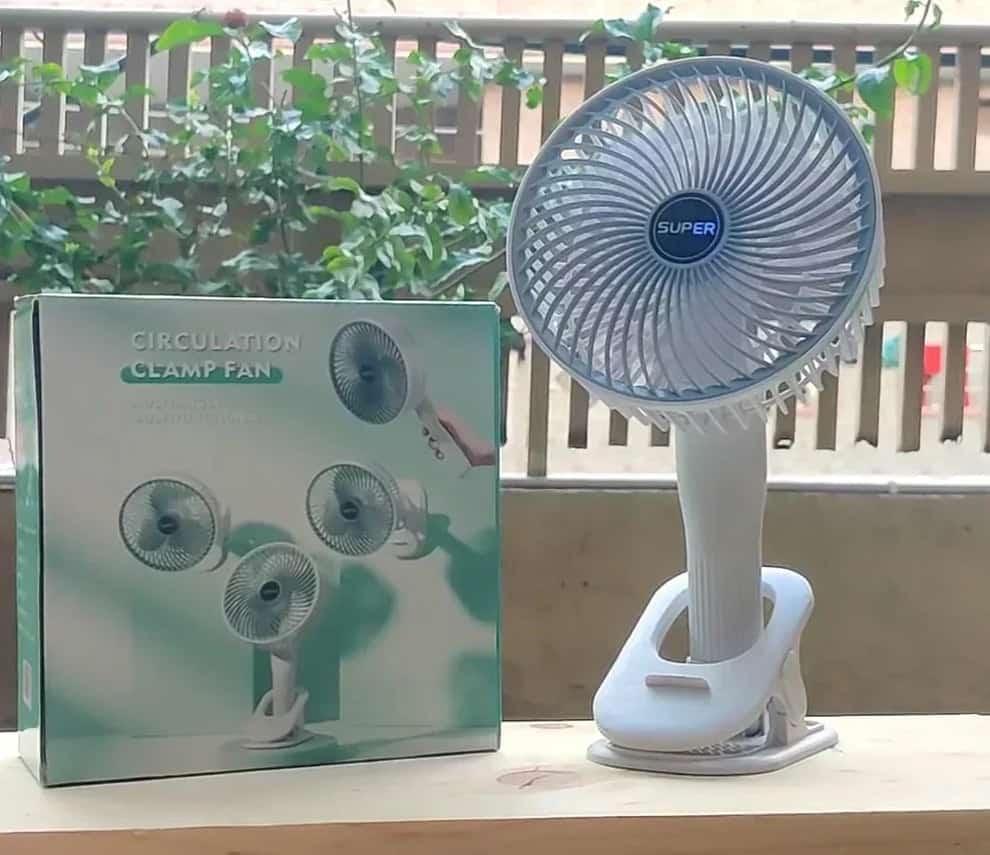 Rechargeable White ABS Fan for Hot Weather